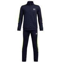 Under Armour Junior Boys Icon Knit Tracksuit - Navy / Yellow