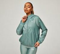 Under Armour Womens UA Rival Sport Windbreaker Jacket - Green - Size XL