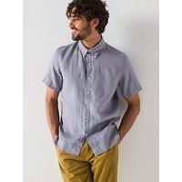 Timberland Mill Brook Linen Short Sleeve Shirt - Blue