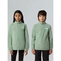 The North Face Teen Glacier 1/4 Zip Pullover - Green