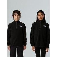 The North Face Teen Glacier 1/4 Zip Pullover - Black
