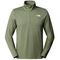 The North Face Mens 24/7 &Frac14; Zip Top - Khaki