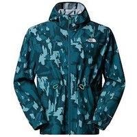 The North Face Women/'s Mountain Athletics Hooded Wind Jacket, Deep Cypress Painted Mo, XL