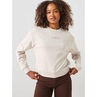 Vans Womens Essential French Terry Relaxed Crew - Beige