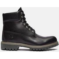 Timberland Premium 6Inch Waterproof Lace Up Boots-Black
