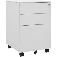 Inbox Zero 3 Drawer Filing Cabinet Grey 39cm H X 45cm W X 60cm D