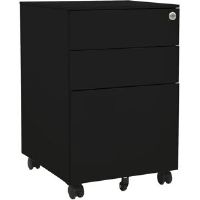 Inbox Zero 3 Drawer Filing Cabinet Black 39cm H X 45cm W X 60cm D