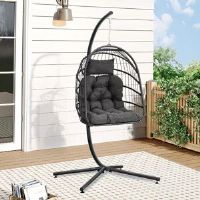 Ebern Designs Kohr Egg Chair with Stand 203cm H X 90cm W X 100cm L