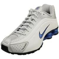Nike Shox R4 Mens Fashion Trainers in White Silver - 7.5 UK