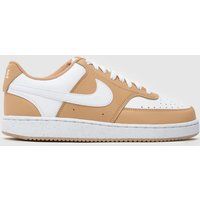 Nike court vision trainers in white & brown
