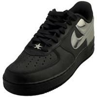 Nike Air Force 1 Low Retro Mens Fashion Trainers in Black Silver - 7 UK