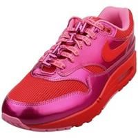 Nike Air Max 1 Premium Mens Fashion Trainers in Pink Red