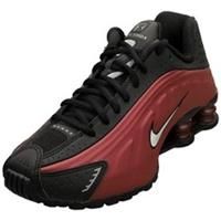 Nike Shox R4 Womens Fashion Trainers in Black Red - 3.5 UK