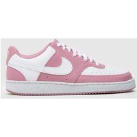 Nike court vision trainers in white & pink