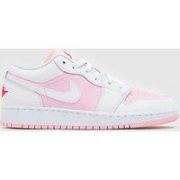Jordan Junior Air Jordan 1 Low Trainer - Pink - Size 3