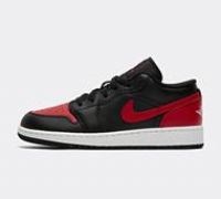 Jordan Junior Air Jordan 1 Low Trainer - Black - Size 4