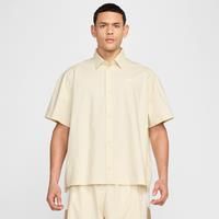 Nike Club Men's Short-Sleeve Button-Down Shirt - Brown - Cotton/Elastane
