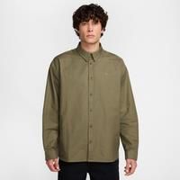 Nike Club Men's Oversized Long-Sleeved Oxford Shirt - Green - Cotton