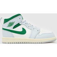 Nike Jordan grey multi jordan 1 mid Boys Junior trainers