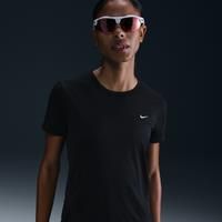 NIKE Women/'s Tempo T-Shirt, Black/Reflective Silv, M