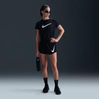 Nike One Women's Dri-FIT Mid-Rise Brief-Lined Running Shorts - Black - Polyester