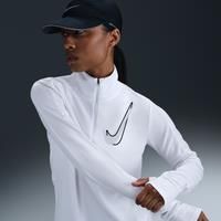 Nike Swoosh Women's Dri-FIT 1/2-Zip Running Mid Layer - White - Polyester