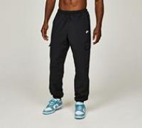 Nike Club HJ1990-010 Men/'s Cargo Woven Trousers, Black/White, Large