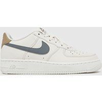 Nike beige multi air force 1 Boys Youth trainers