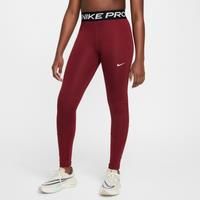 Nike Pro Dri-FIT Older Kids' (Girls') Leggings - Red - Polyester/Elastane