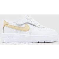 Nike white & beige force 1 low easyon Boys Toddler trainers