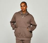 Nike Womens Sportswear Phoenix Fleece Oversize Hoodie - Brown - Size XS