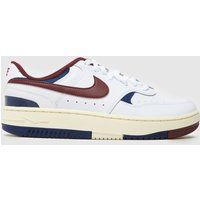 Nike gamma force trainers in white & burgundy