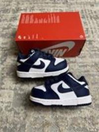 Size 7.5 -  Nike Dunk Low (Td) Midnight Navy White FB9107-116