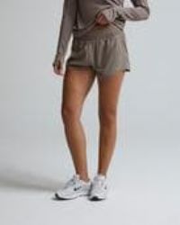 Nike Womens One Dri-FIT Mid-Rise 3 Inch Short - Brown - Size L