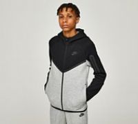 Nike Junior Tech Fleece Full Zip Hoodie - Grey - Size S/B