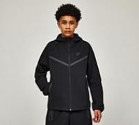 Nike Junior Tech Woven Windrunner Full Zip Hoodie - Black - Size XL/B
