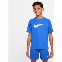 Nike Multi Older Kids' (Boys') Dri-FIT Short-Sleeve Top - Blue - Polyester