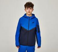Nike Junior Tech Fleece Full Zip Hoodie - Blue - Size L/B