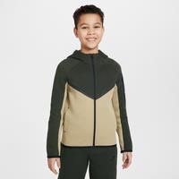 Nike Sportswear Tech Fleece Older Kids' Full-Zip Hoodie - Brown - Cotton/Polyester