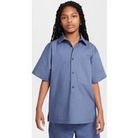 Nike Sportswear Metro Ground Older Kids' Short-Sleeve Top - Blue - Cotton/Nylon/Elastane