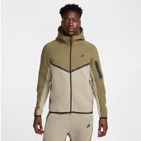 Nike Tech Men's Full-Zip Windrunner Hoodie - Green - Cotton/Polyester