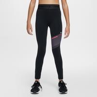 Nike Pro Girls' Dri-FIT Mid-Rise Leggings - Black - Polyester/Elastane