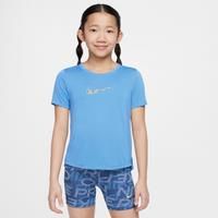 Nike One Classic Older Kids' (Girls') Dri-FIT Top - Blue - Polyester