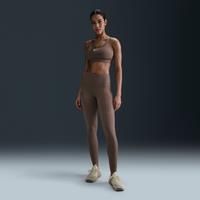Nike Go Women's Firm-Support High-Waisted Full-Length Leggings with Pockets - Brown - Nylon/Elastane