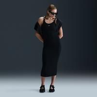 Nike Sportswear Chill Knit Women's Tight Mini-Rib Tank Top Dress - Black - Polyester/Lyocell/Elastane