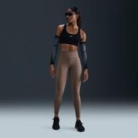 Nike Swift Women's High-Waisted 7/8 Running Leggings with Pockets - Brown - Internal Drawcord