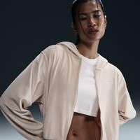 Nike Sportswear Chill Knit Women's Loose Velour Full-Zip Hoodie - Brown - Polyester/Elastane