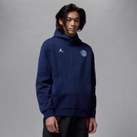 Paris Saint-Germain Hoop Fleece Men's Dri-FIT Full-Zip Hoodie - Blue - Cotton/Polyester