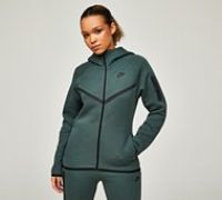 Nike Womens Tech Fleece Windrunner Full Zip Hoodie - Green - Size XS