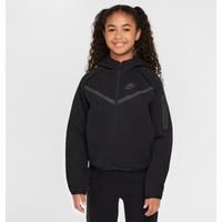 Nike Sportswear Tech Fleece Older Kids' (Girls') Full-Zip Hoodie - Black - Cotton/Polyester